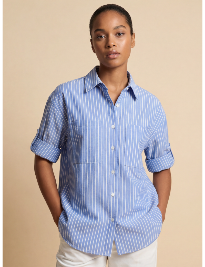 CLASSIC VERTICAL STRIPE SHIRT