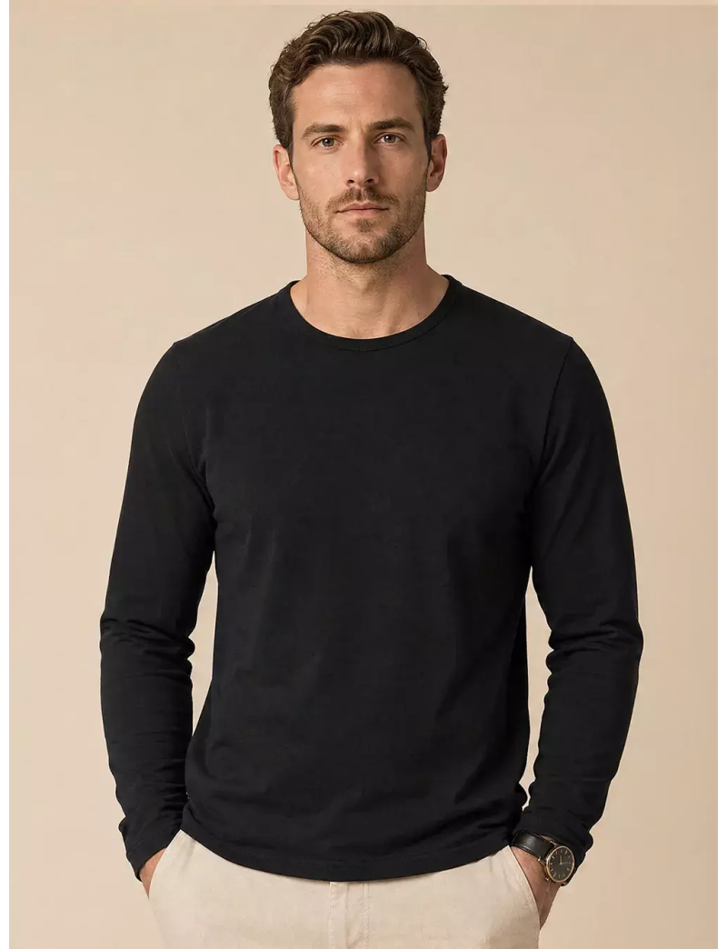 COTTON FLEECE CREW-NECK SWEATSHIRT