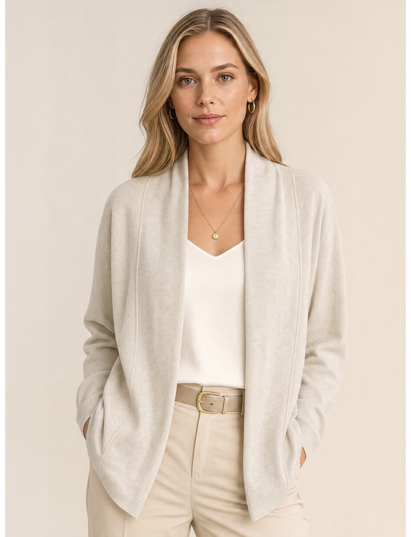 BUTTONLESS OPEN CARDIGAN
