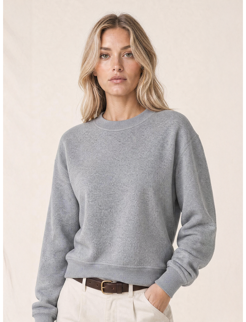 COTTON FLEECE CREW-NECK SWEATSHIRT