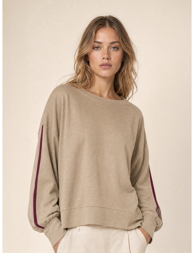 OVERSIZED COTTON FLEECE SWEATSHIRT