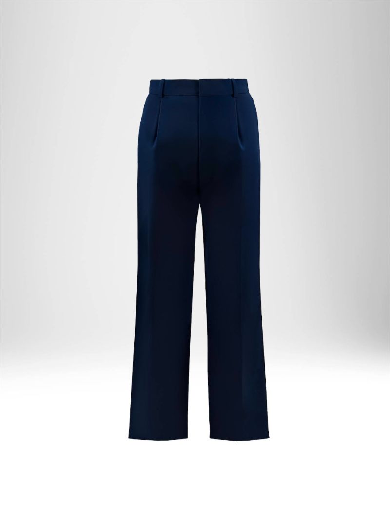 NEU HALLHUBER WEIT GESCHNITTENE HOSE IN BAUMWOLL-STRETCH-MIX