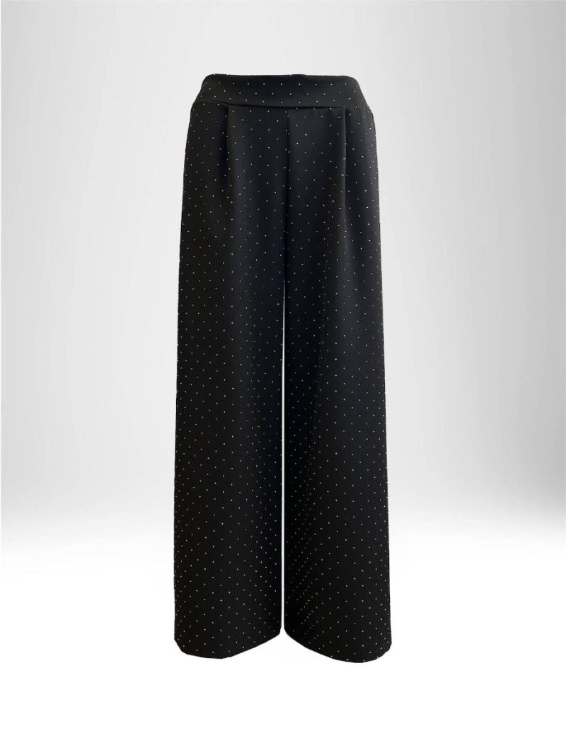 WIDE LEG PANTS WITH RHINESTONES WOMEN | NEW HALLHUBER SIMPLY