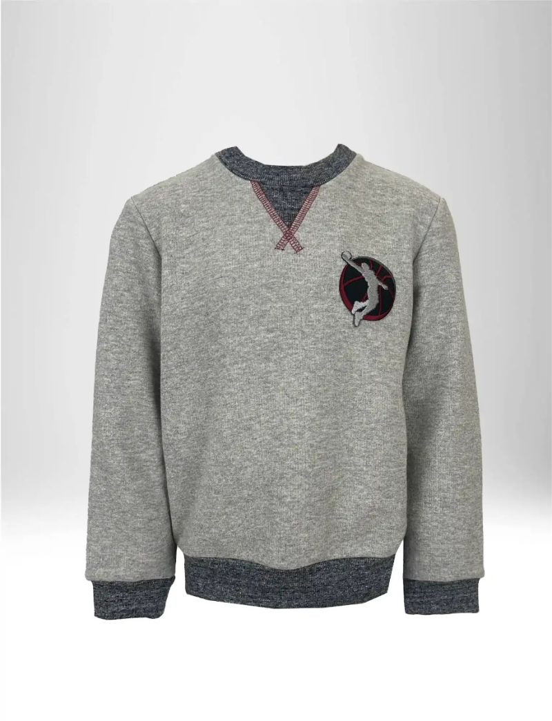 KIDS SWEATSHIRT AUS BAUMWOLLE MIT RUNDHALSAUSSCHNITT