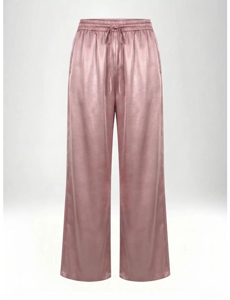 WIDE-LEG FLUID SATIN TROUSERS