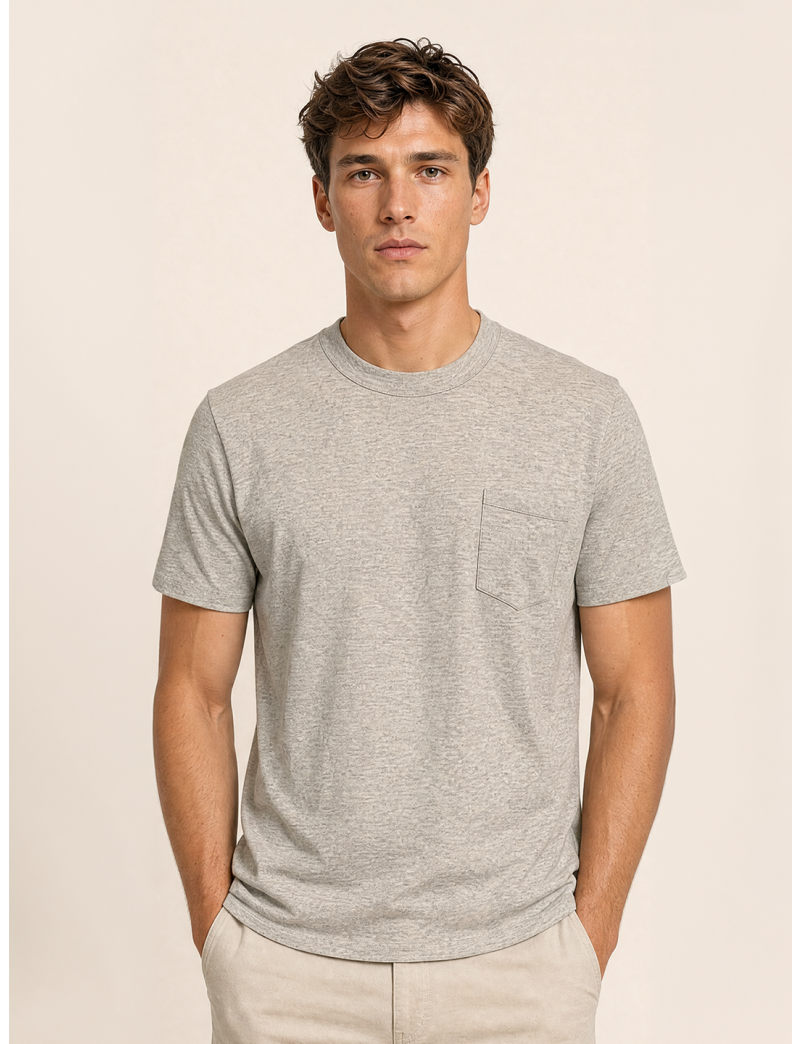 MEN'S CREWNECK T-SHIRT WITH POCKET