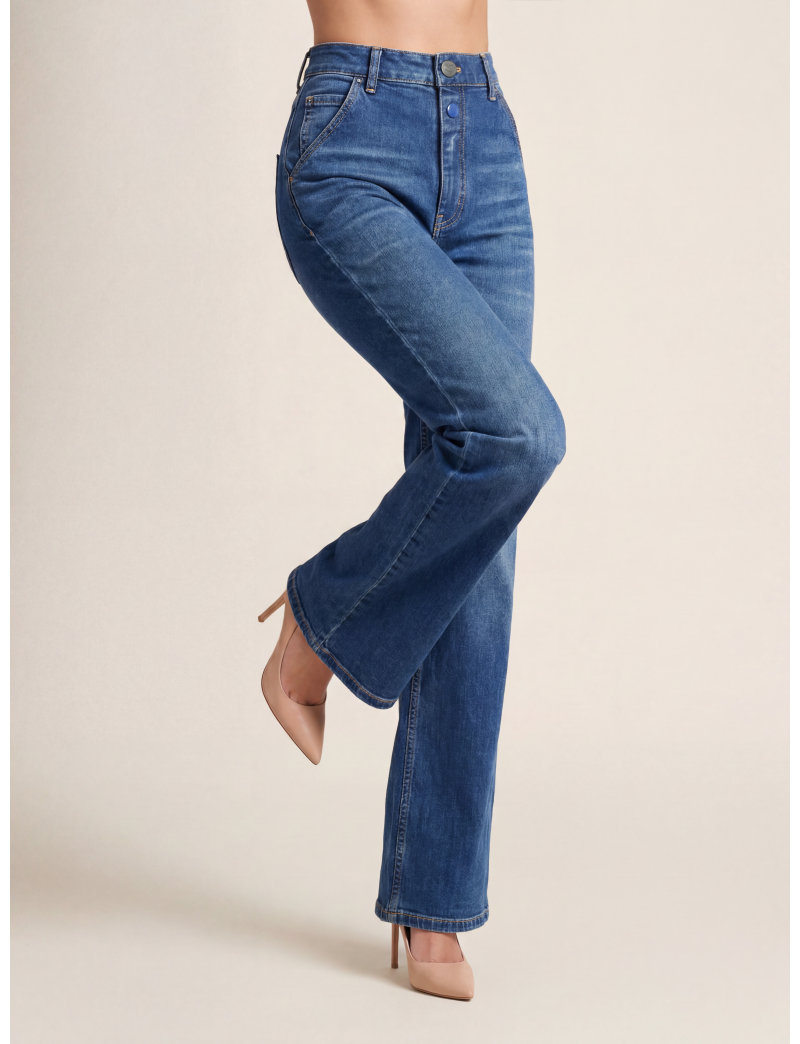 WIDE-LEG DENIM TROUSERS