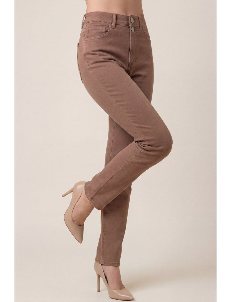 CARROT-FIT DENIM TROUSERS