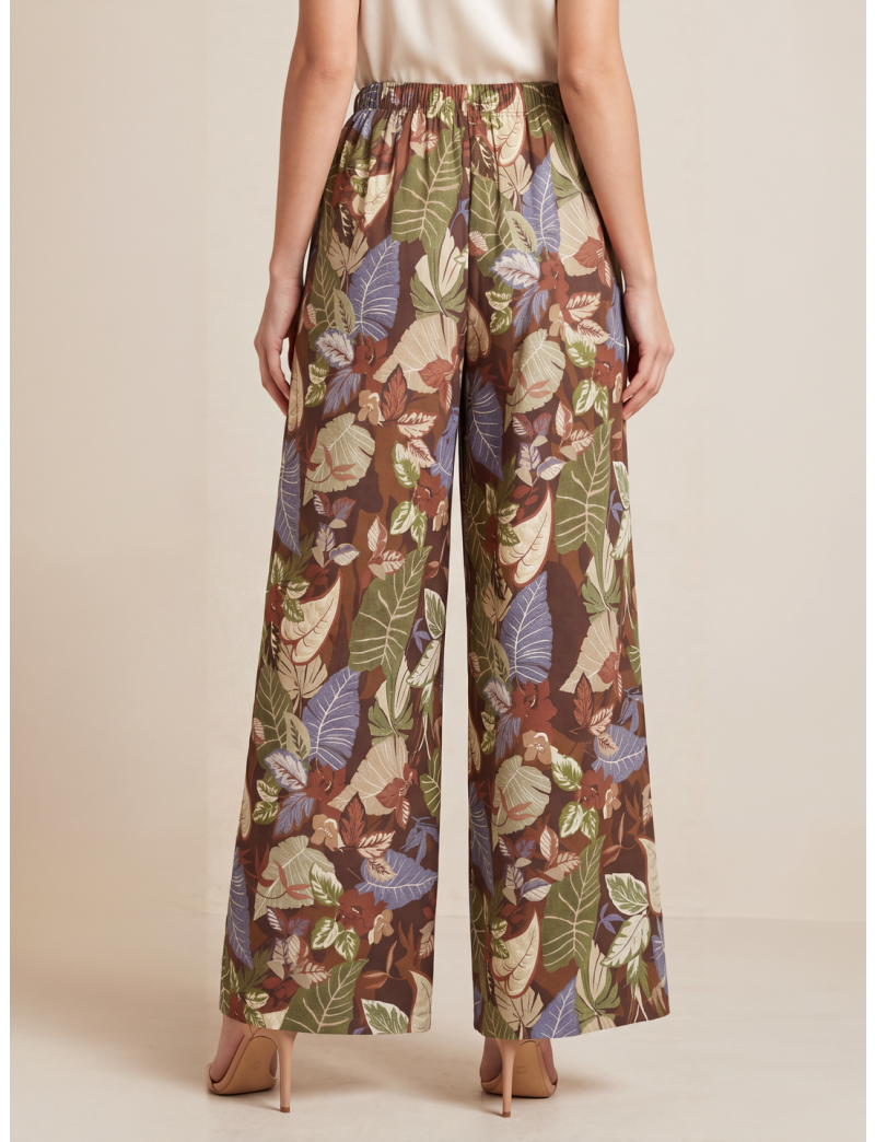 PRINTED WIDE-LEG TROUSERS