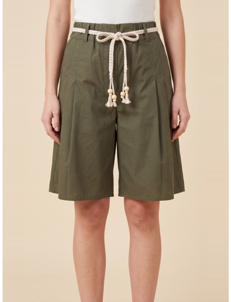 COTTON POPLIN BERMUDA SHORTS