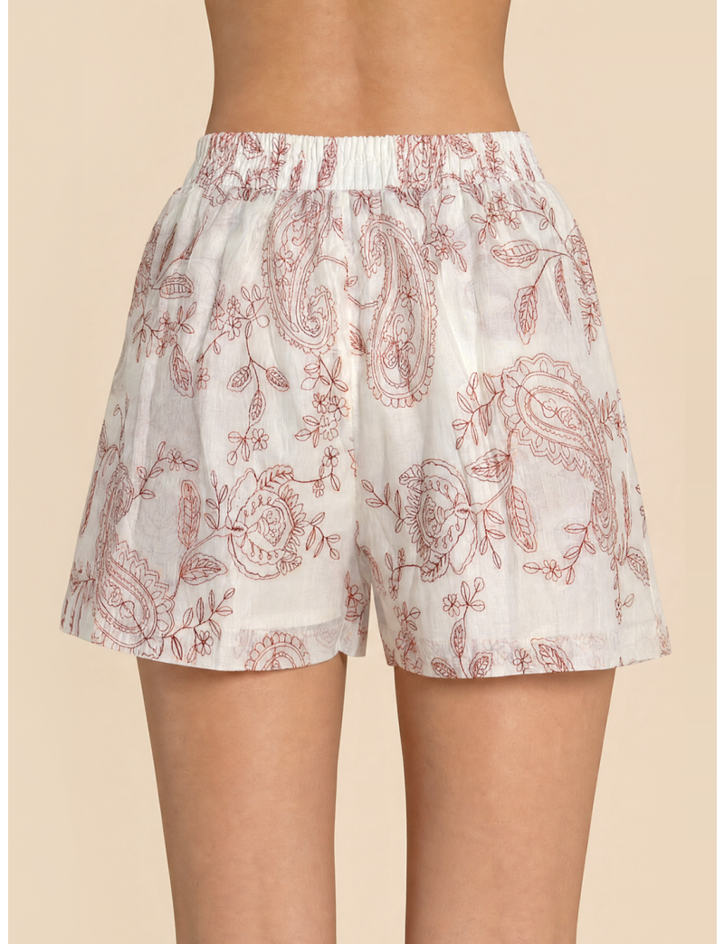 EMBROIDERED BERMUDA SHORTS