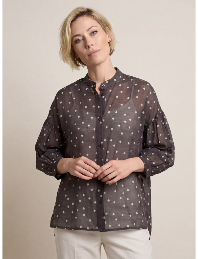 Sheer Polka Dot Blouse