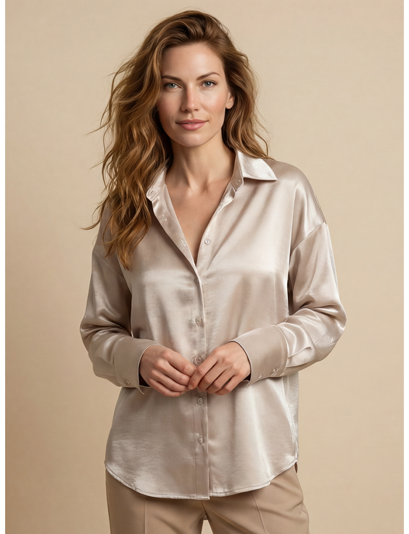SILK METALLIC BLOUSE