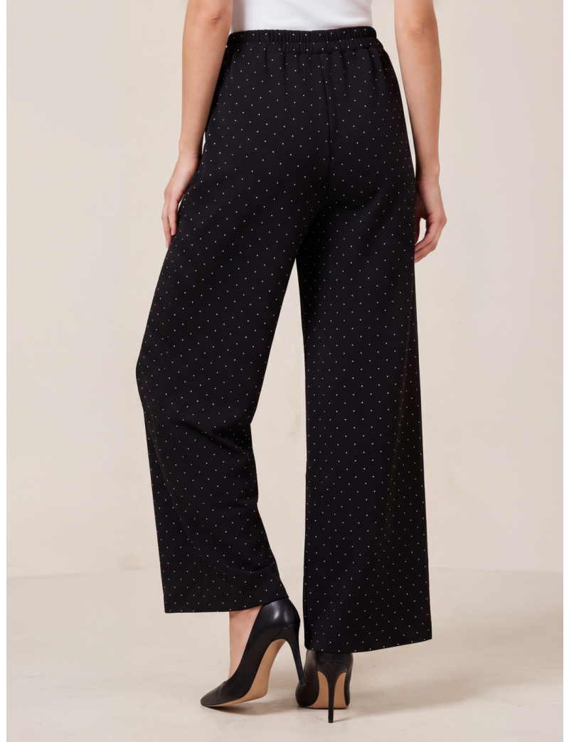 WIDE LEG PANTS WITH RHINESTONES WOMEN | NEW HALLHUBER SIMPLY