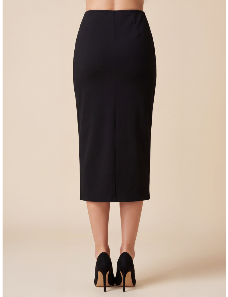 LONG TUBE SKIRT WITH FRONT SLIT