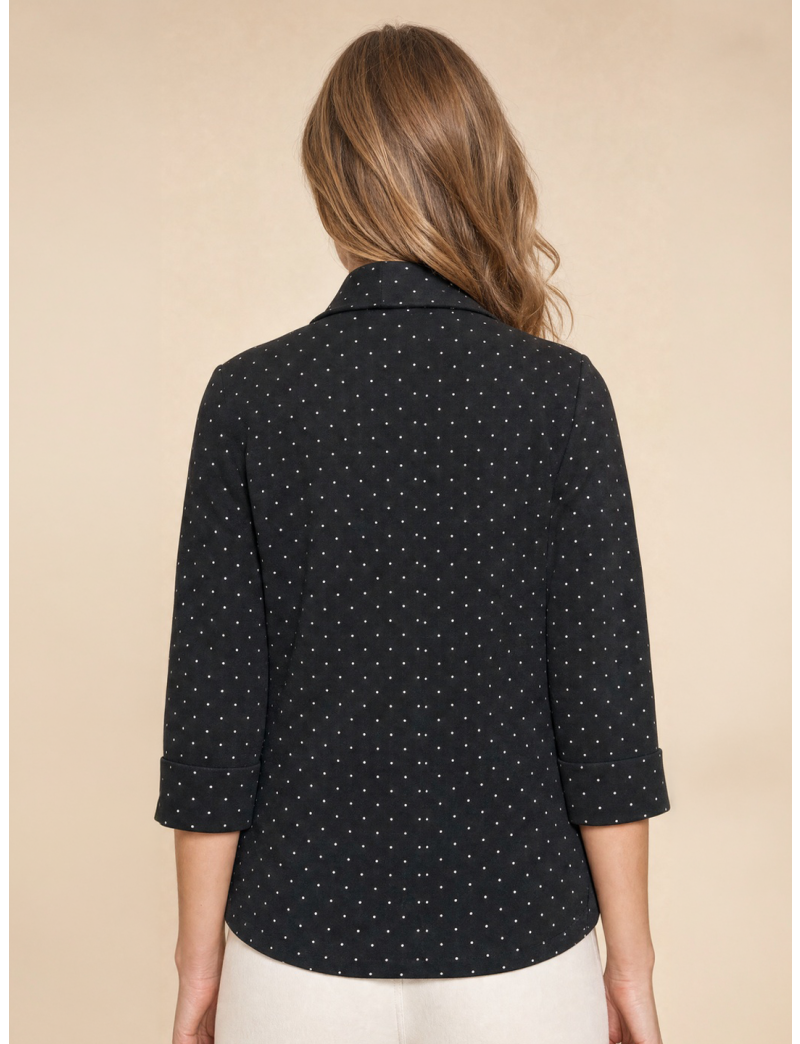 BLAZER IN HEAVY JERSEY WITH CRYSTALS