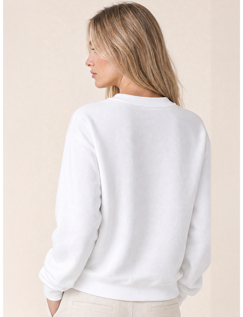 COTTON FLEECE CREW-NECK SWEATSHIRT