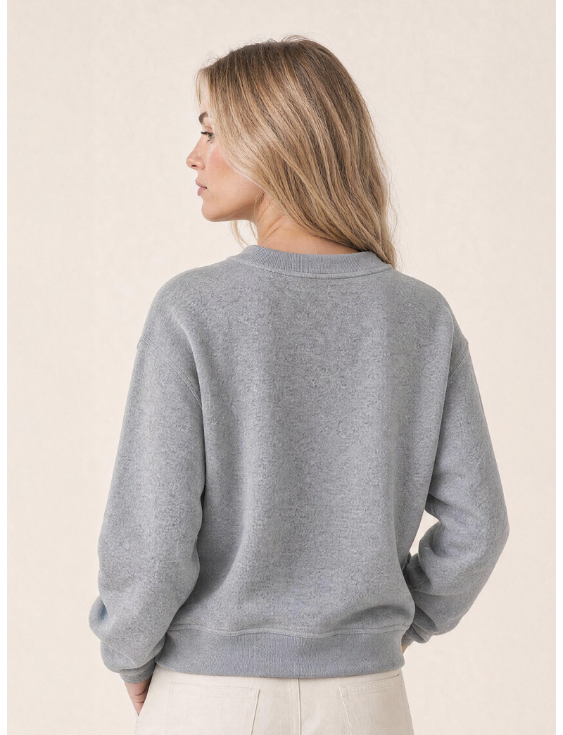 COTTON FLEECE CREW-NECK SWEATSHIRT
