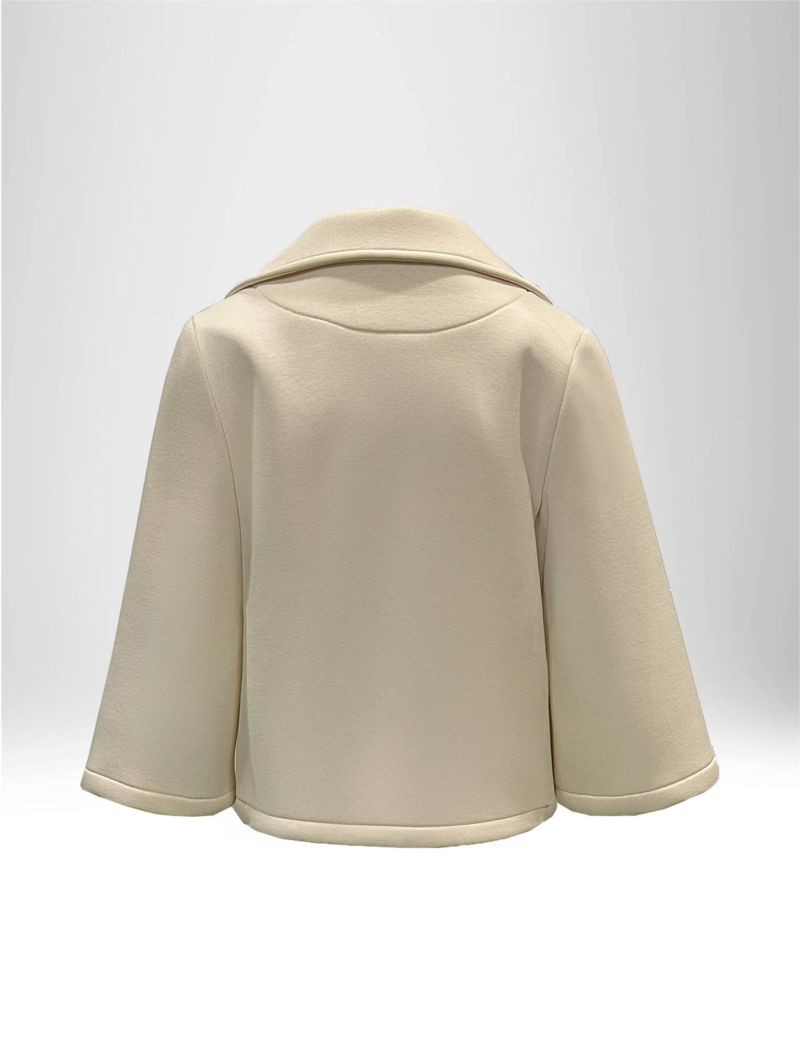 TWO BUTTON NEOPRENE JACKET