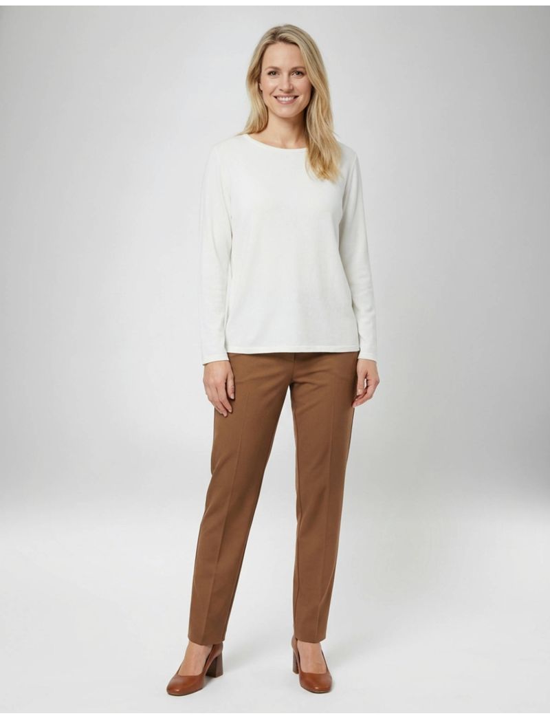 LONG-SLEEVE TOP WITH BOAT NECK