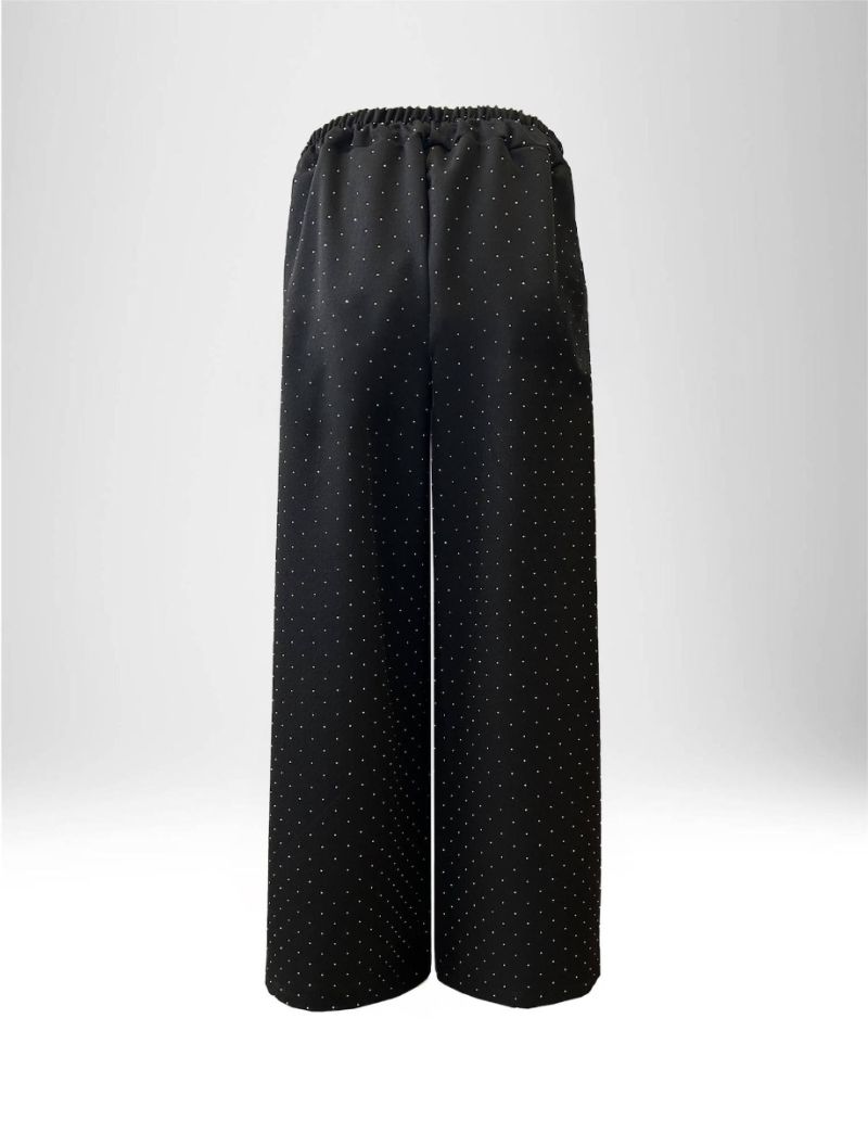 WIDE LEG PANTS WITH RHINESTONES WOMEN | NEW HALLHUBER SIMPLY