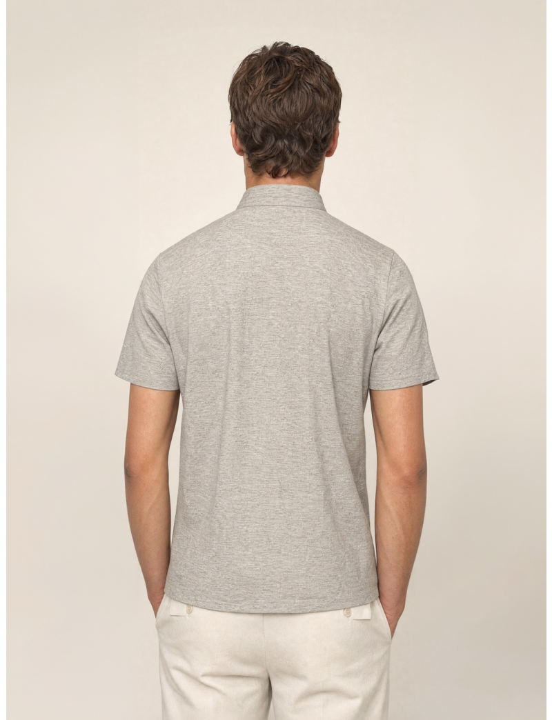 POLO SHIRT WITH MEN'S MANDARIN COLLAR