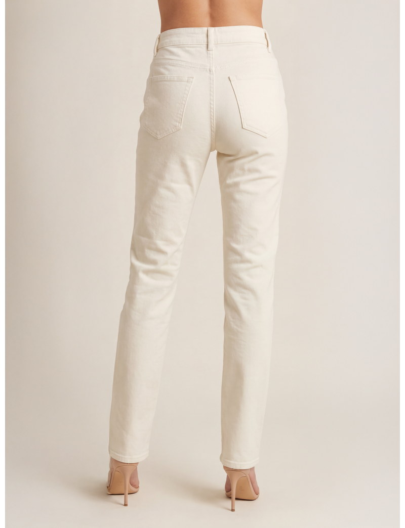 REGULAR STRAIGHT-LEG TWILL TROUSERS