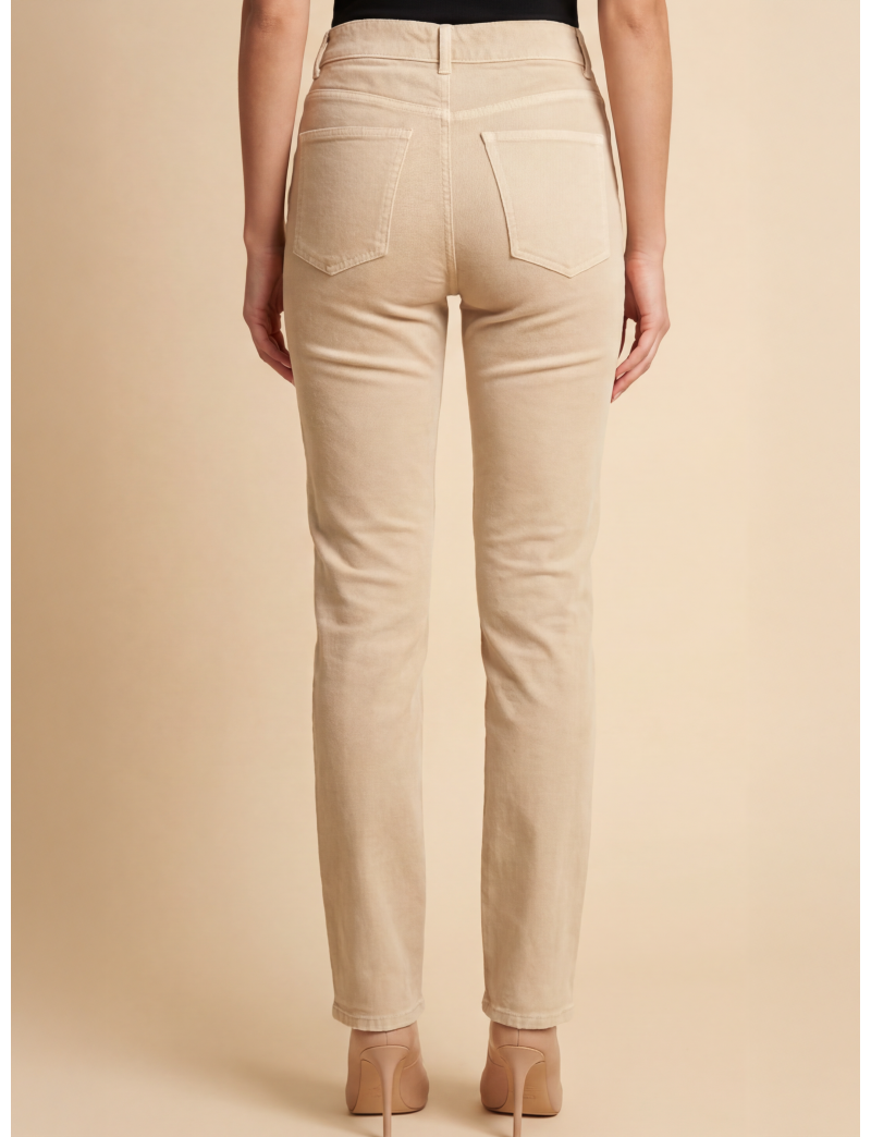 STRAIGHT-LEG TWILL TROUSERS