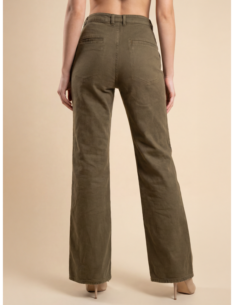 FLARED CHINO TROUSERS
