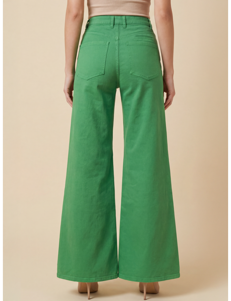 FIVE-POCKET FLARED TROUSERS