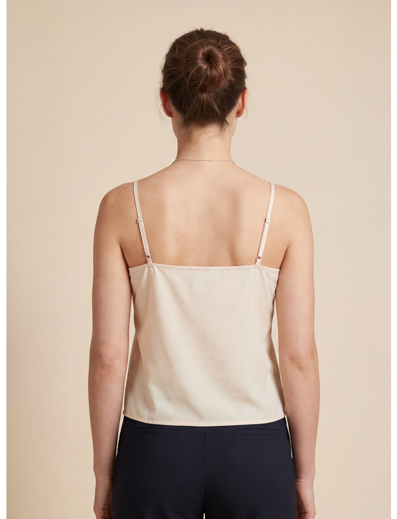 WOVEN FABRIC TANK TOP