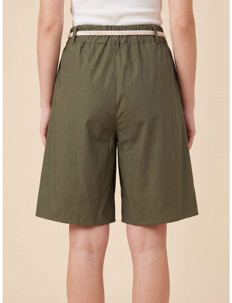 COTTON POPLIN BERMUDA SHORTS