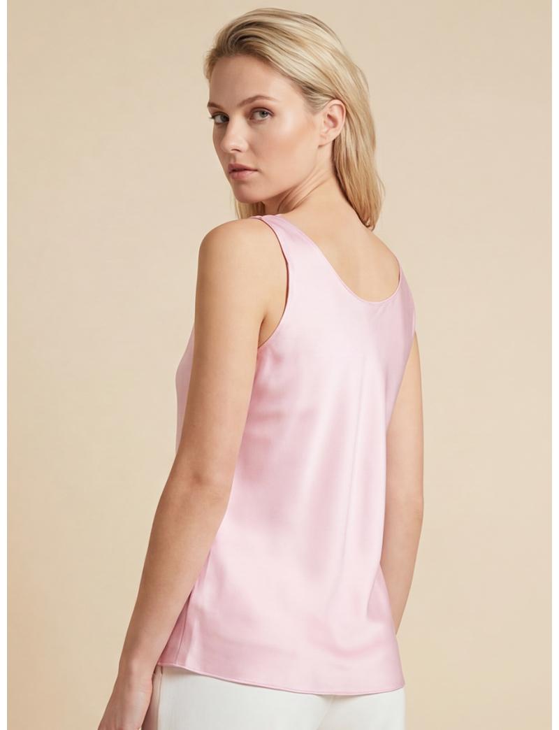COWL-NECK SATIN TOP
