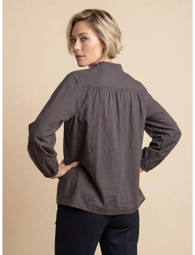 Minimalist Flowing Button-Up Dress